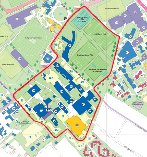 map showing the LCF route