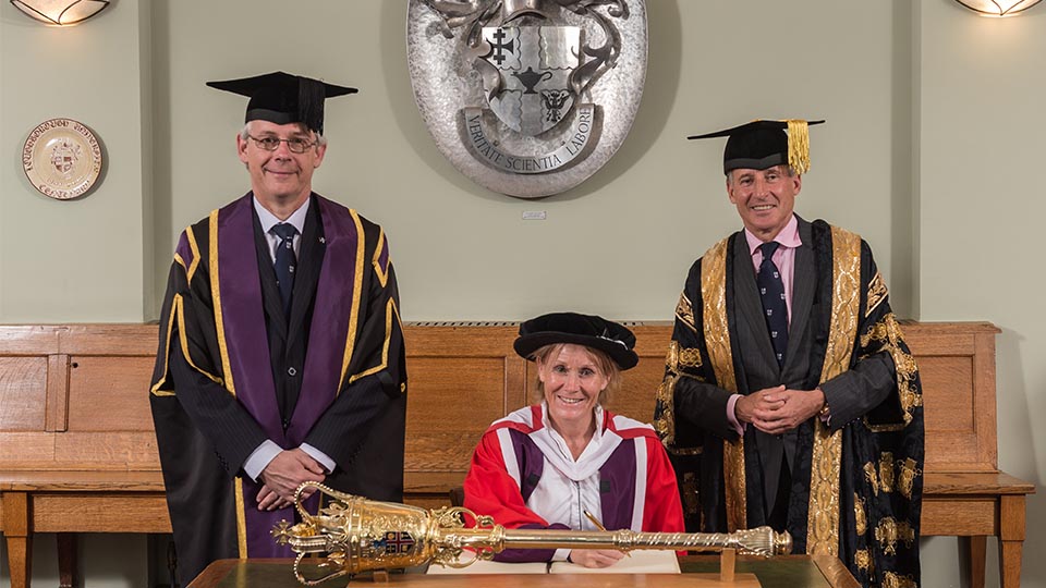 Penny Briscoe presented with degree