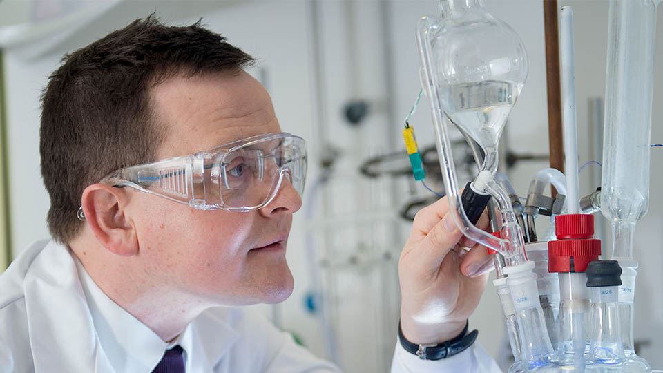 Scientist working in lab