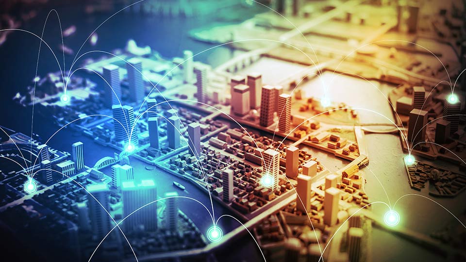 A model city with energy mapped 