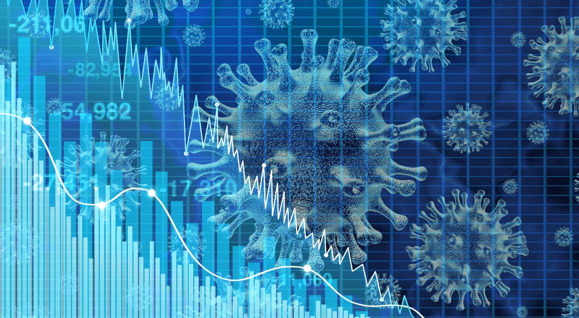 Coronavirus graphic showing it impacting the economy