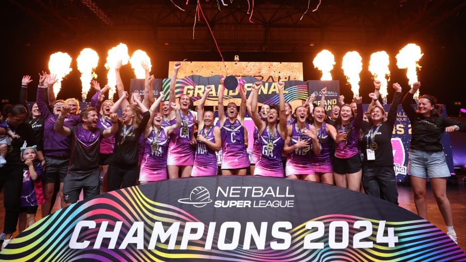 Loughborough Lightning lift the Super League trophy