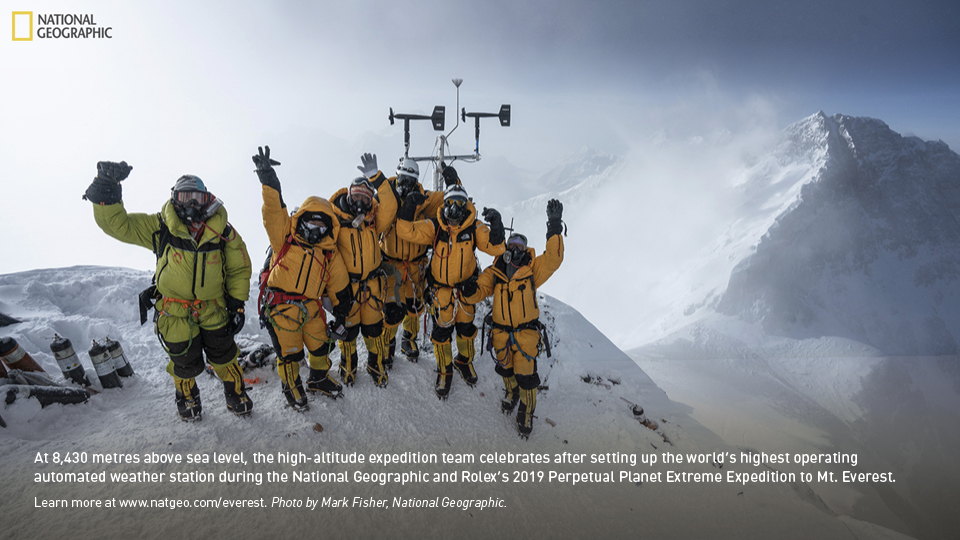 Tom and the team on Mount Everest 