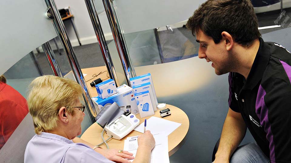 Person having consultation with doctor