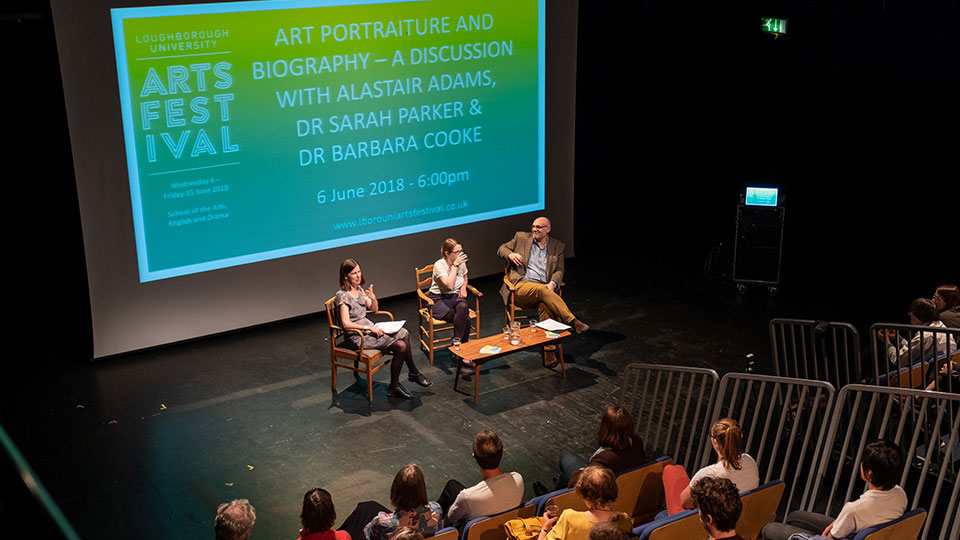 Pictured is Alastair Adams in discussion with Dr Sarah Parker and Dr Barbara Cooke.