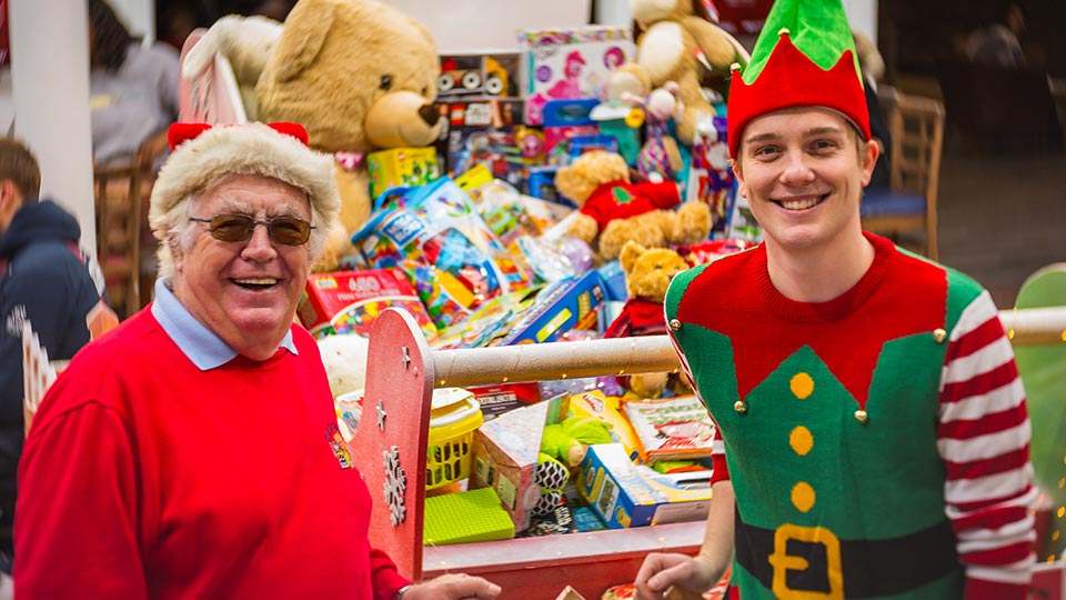 Toys on the Table Trustee Bill Bowley and Action Executive Office Joel Brocklehurst.