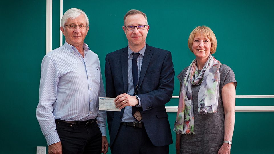 A picture of the Charnwood Citizens Advice Bureau receiving a cheque donation