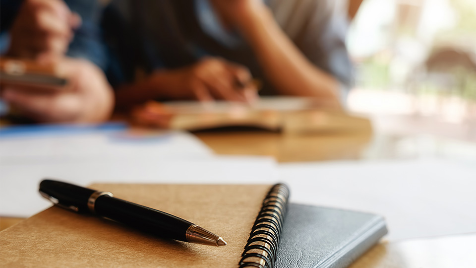 Pictured are students studying. 