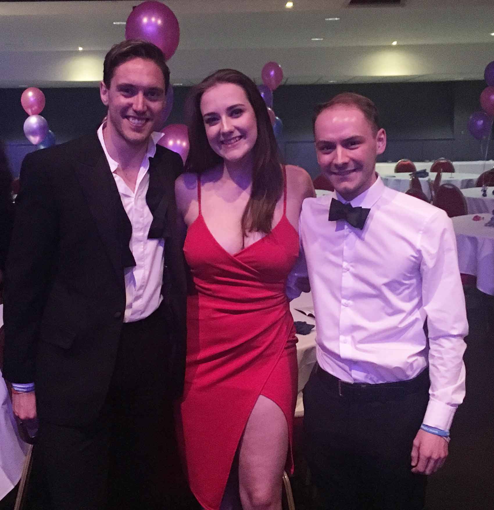 LSU  LGBT+ Officer Chris McLeod, Hannah Keating, LSU Welfare and Diversity Executive Officer and Nightline Coordinator Matt Youngs.