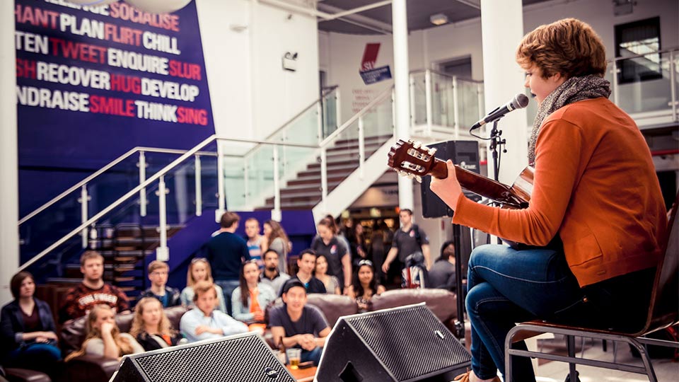 Pictured is a live act in LSU. Image courtesy of LSU Media. 