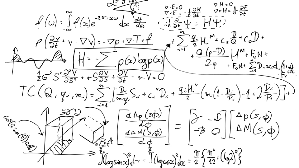 photo of an equation on whiteboard