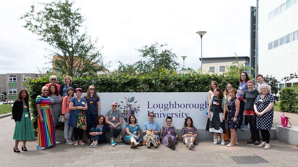 Photo of the group of bloggers who attended the SewSocial event