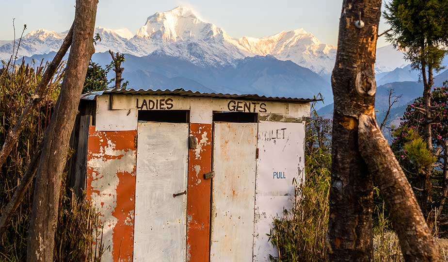 Toilets in Nepal. 