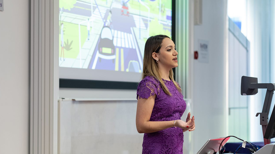 photo of Nicolette doing 30 minute presentation as part of the evening