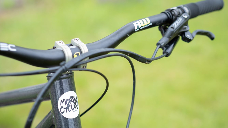 close up of Tom Bugler's bike