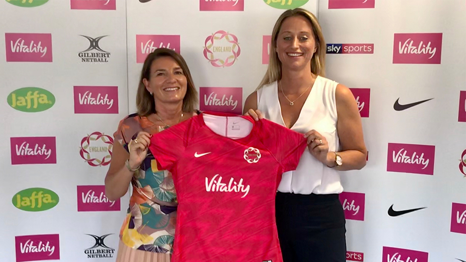 Joanna Adams, CEO of England Netball, with new Head Coach Jess Thirlby. 