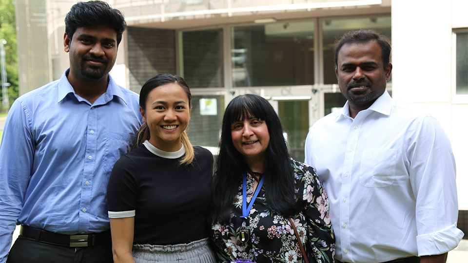 Photo of Joshua Vasudevan, Hope Tique Organista, Dr Mahroo Eftekhari and Vijay Chithambaram