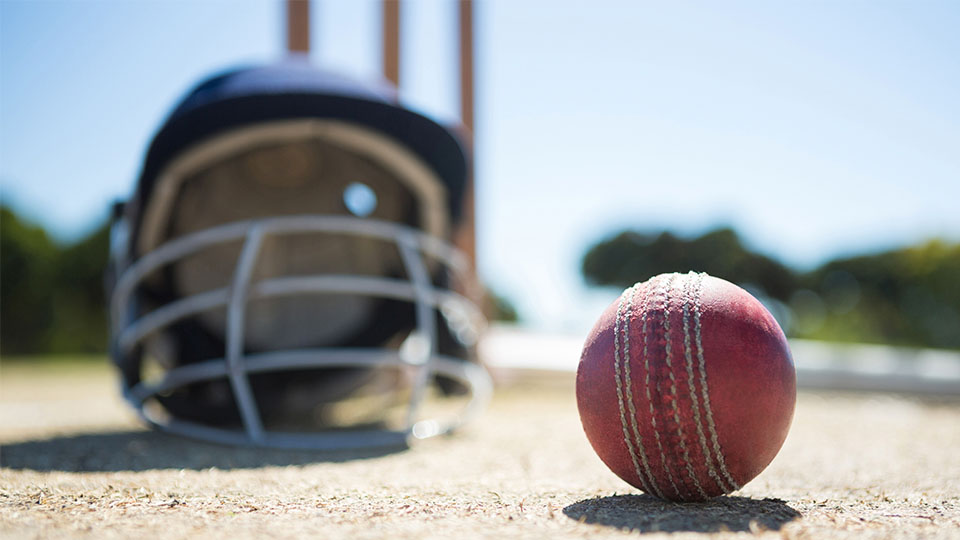 A cricket helmet 