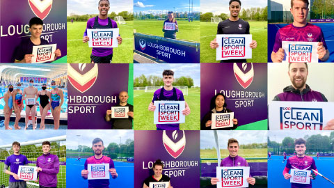 a collage of images for clean sport week