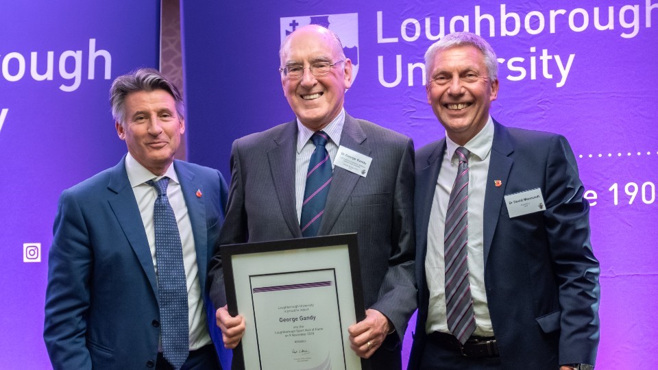 Photo of George Gandy and Seb Coe at awards