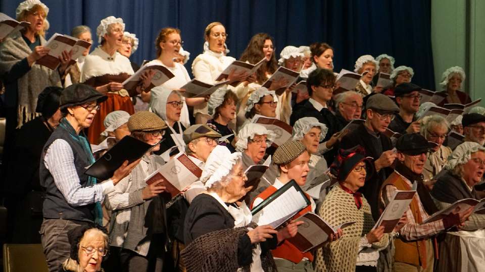 The Loughborough Choir singing at the Christmas concert.