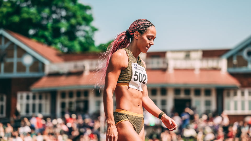 Great Britain’s Katarina Johnson-Thompson walking