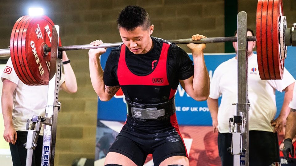 Powerlifter, Matthieu Chan at British Junior Classic Championships