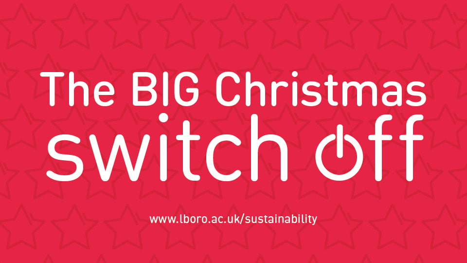 A title reading 'The big Christmas switch off' with rows of red stars in the background.