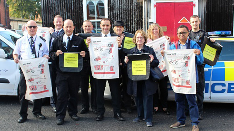 Police officers and members of the local community